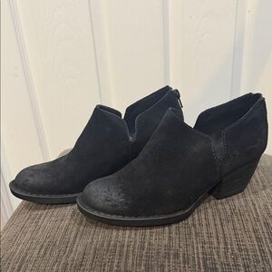 Born Black Suede Ankle Booties
